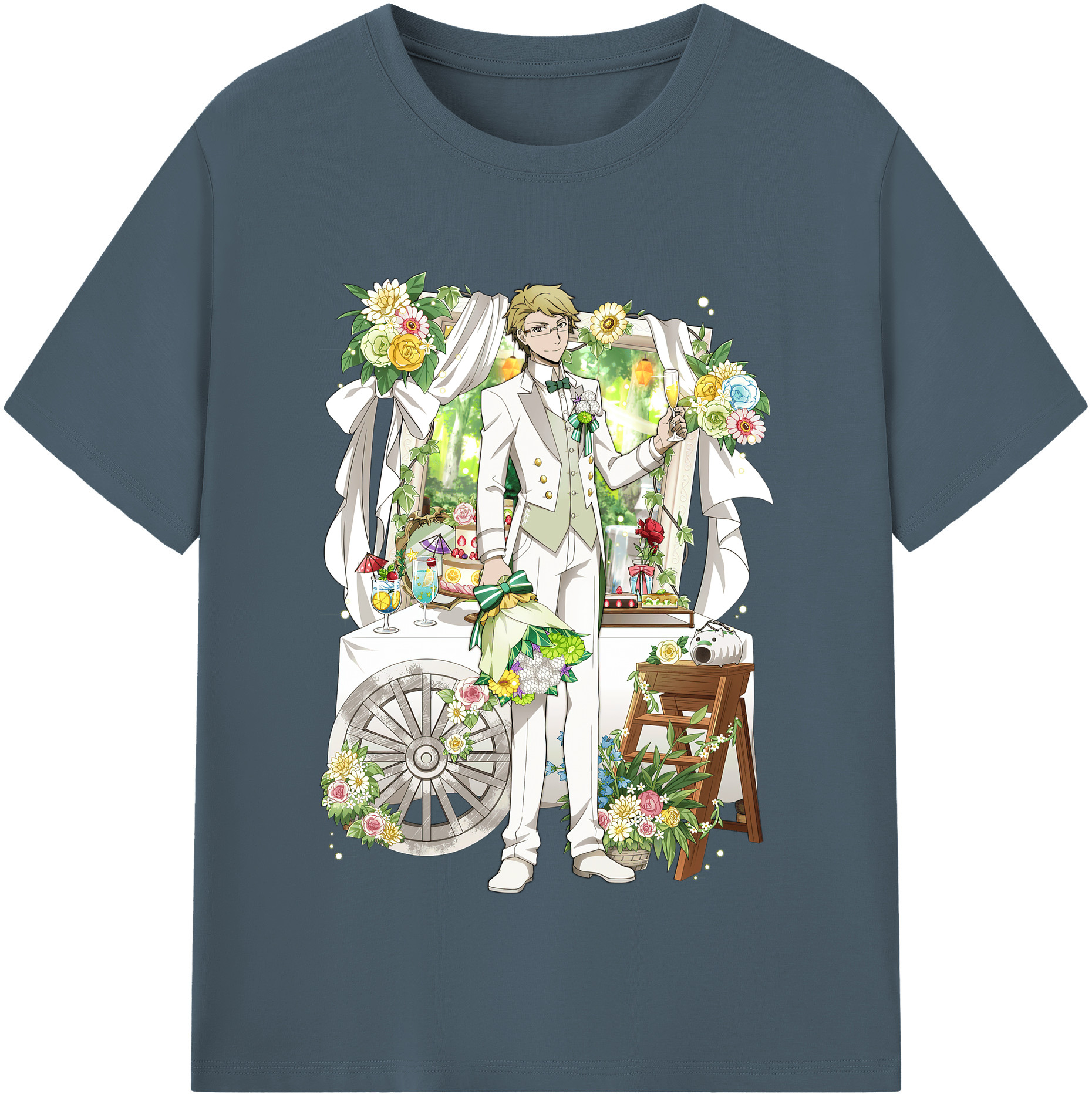 （画像用） 文豪ストレイドッグス Bungo Stray Dogs 綿100％半袖Tシャツ（フロントプリント）